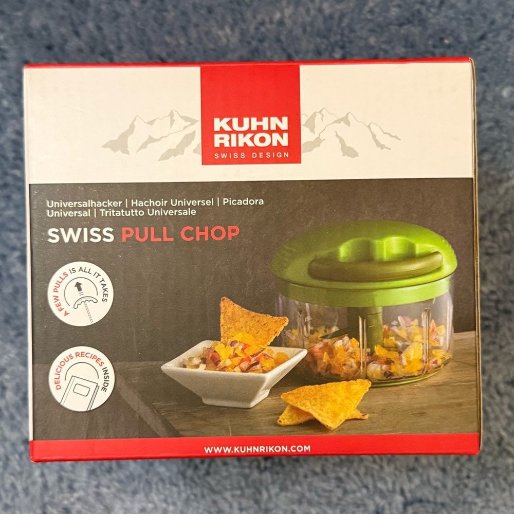 NWT Kuhn Rikon Green Swiss Pull Chop